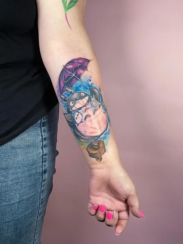 female color anime татуировка на forearm #43753 | Тату мастер Дарья Бавер