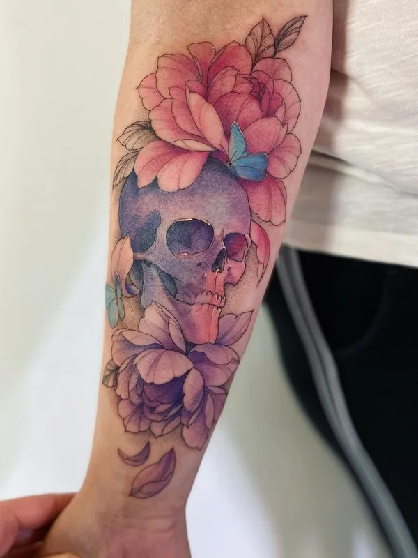color watercolor татуировка на forearm #43803 | Тату мастер Ольга Королёва