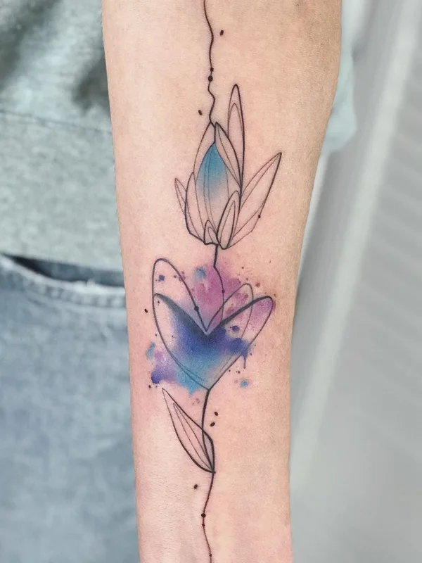 color watercolor 타투 부위 forearm #43832 | 타투이스트 Сельма Нагель