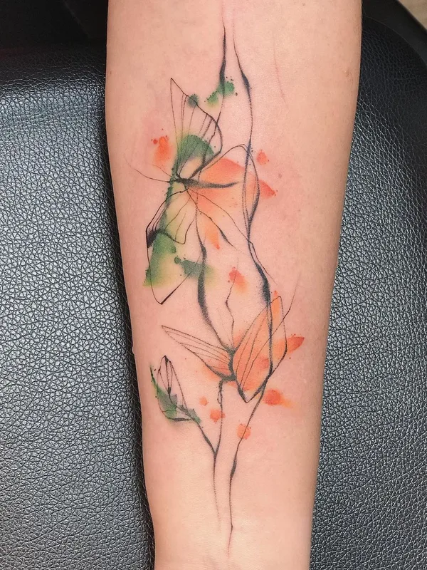 color watercolor 타투 부위 forearm #43837 | 타투이스트 Сельма Нагель