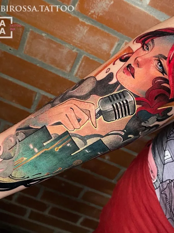 female color illustrative Tatuaggio su forearm #43862 | Tatuatore Anna Kot