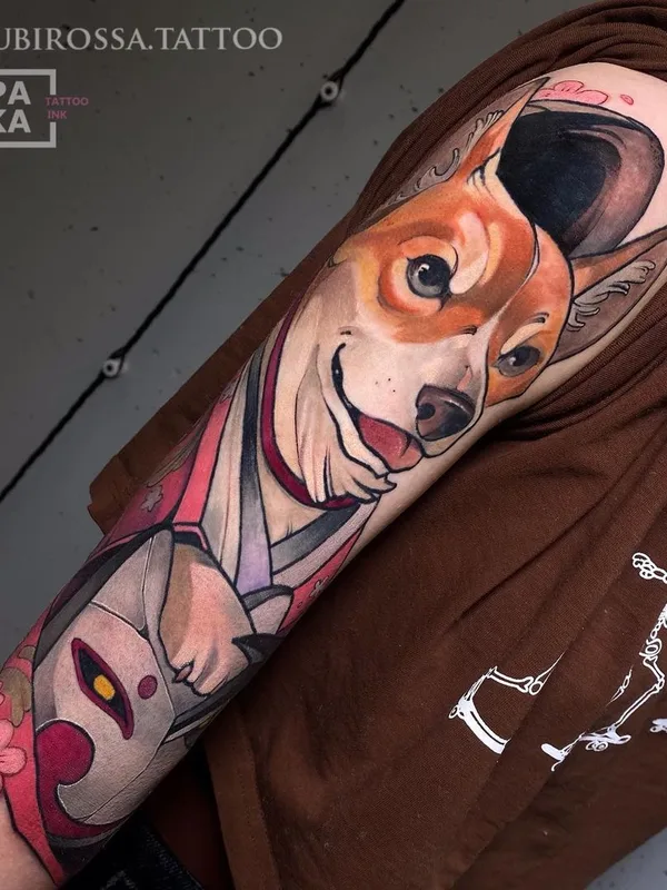 color illustrative Tatuaggio su full sleeve #43863 | Tatuatore Anna Kot