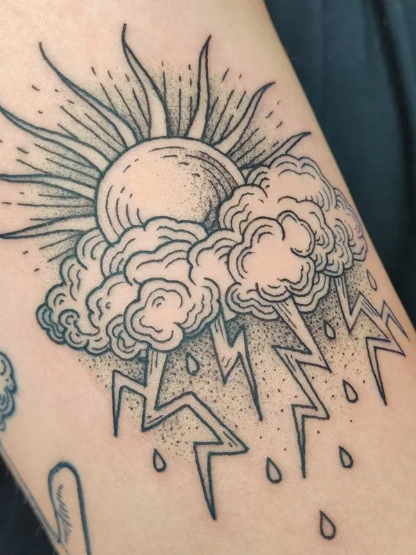black linework tattoo auf forearm #43946 | Tätowierer Polly Heggenes