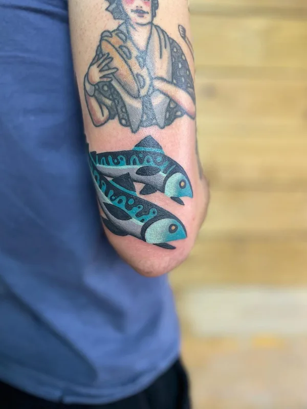 color traditional tattoo auf forearm #43985 | Tätowierer Bård Tjelta