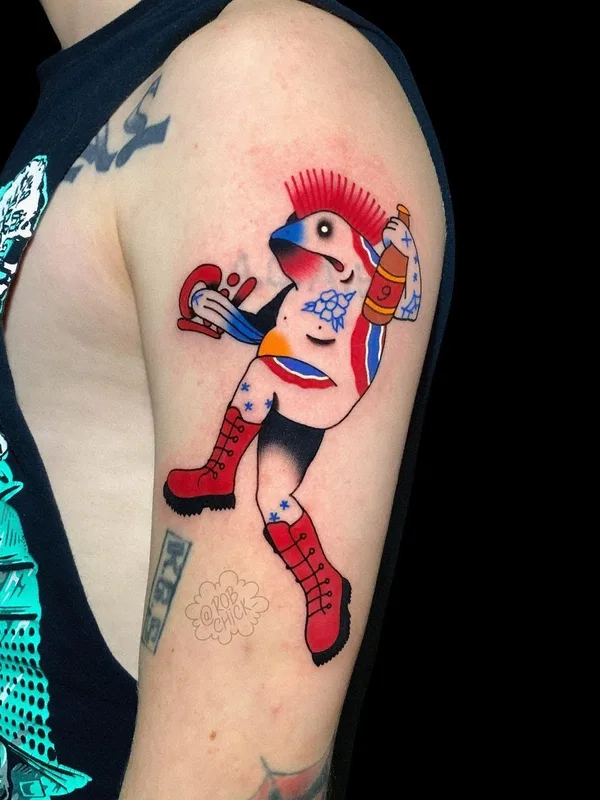 color old school Tatuaggio su upper arm #44049 | Tatuatore Роберт Роберт