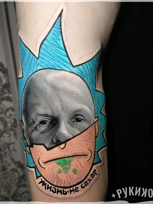 color cartoon Tatuaggio su forearm #44103 | Tatuatore Олег Ключников