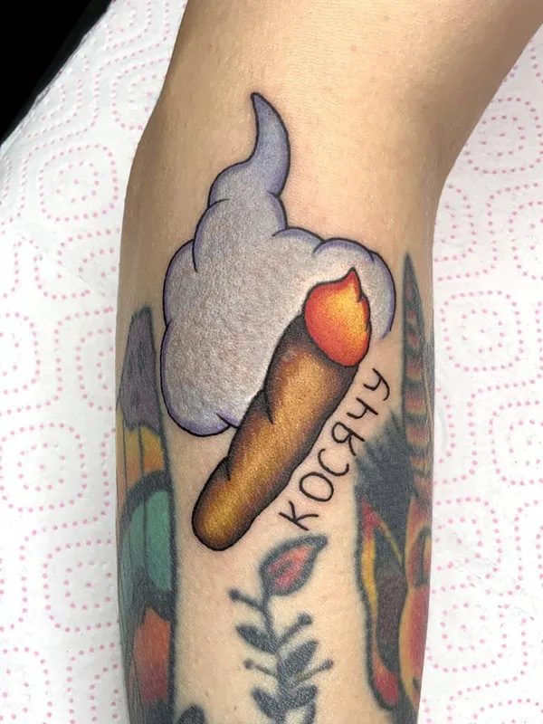 color cartoon tattoo auf forearm #44133 | Tätowierer Диана Геворкян