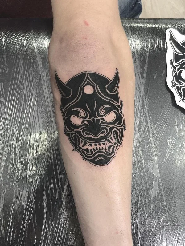 black blackwork 纹身 在 forearm #44147 | 纹身师 Филипп Болвинов