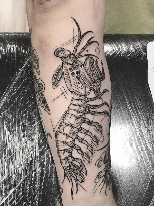 black sketch 纹身 在 forearm #44142 | 纹身师 Филипп Болвинов