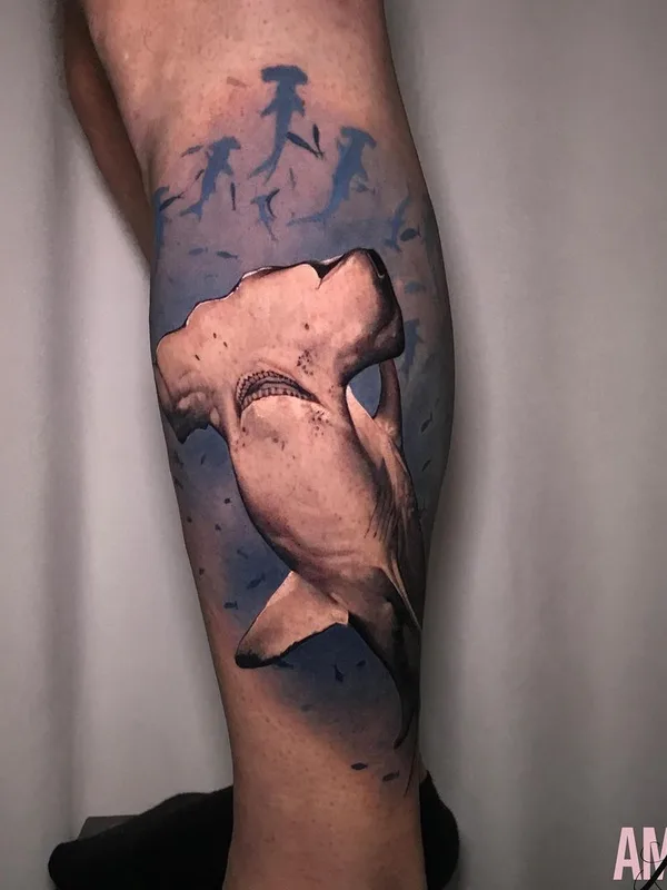 color realism Tatuaggio su calf #44254 | Tatuatore Lisa Ammer