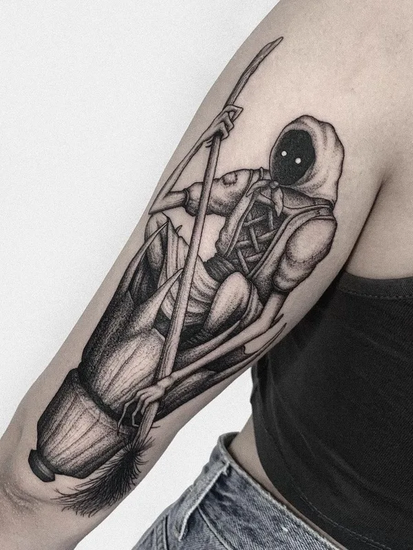 black and grey blackwork Tatuagem em forearm #44267 | Tatuador Женя Wiz
