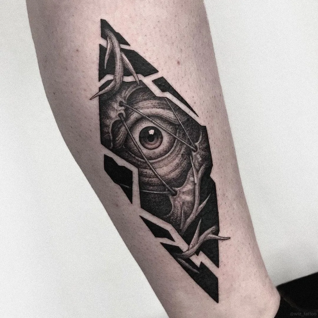 Slavic horror tattoo by Evgeny Wiz