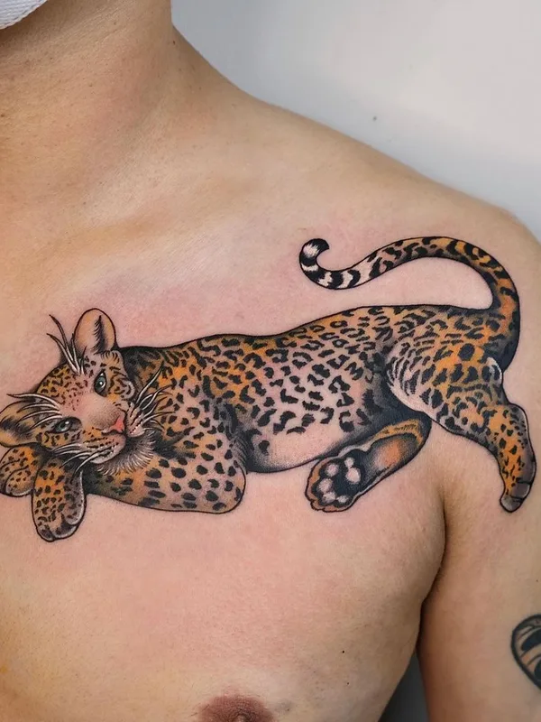 male color realism tattoo on chest #44287 | Tattoo Artist Rohatattoo