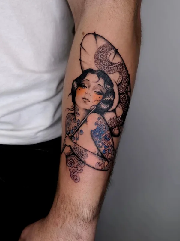 color neo traditional tattoo on forearm #44293 | Tattoo Artist Rohatattoo
