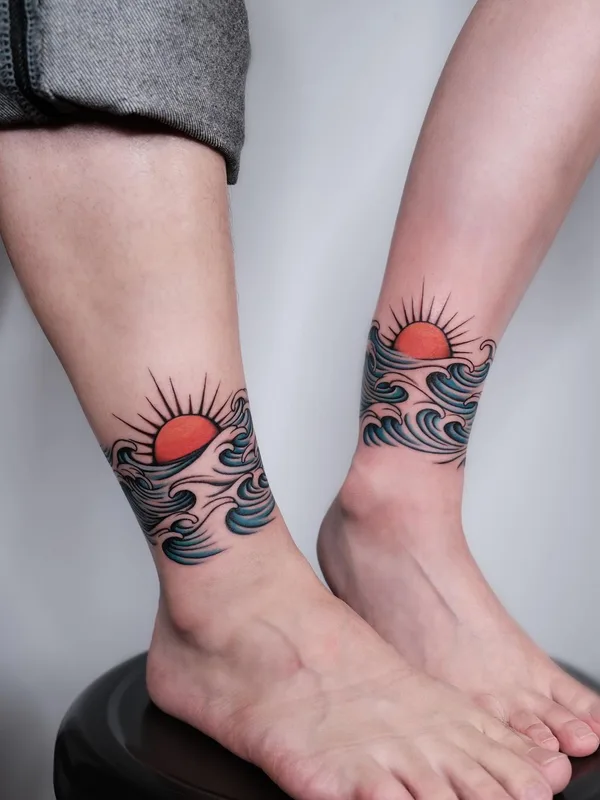 color traditional tattoo on ankle #44291 | Tattoo Artist Rohatattoo