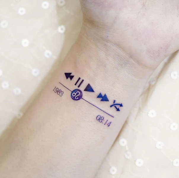 Minimalism Music, Zodiac tattoo on Wrist
