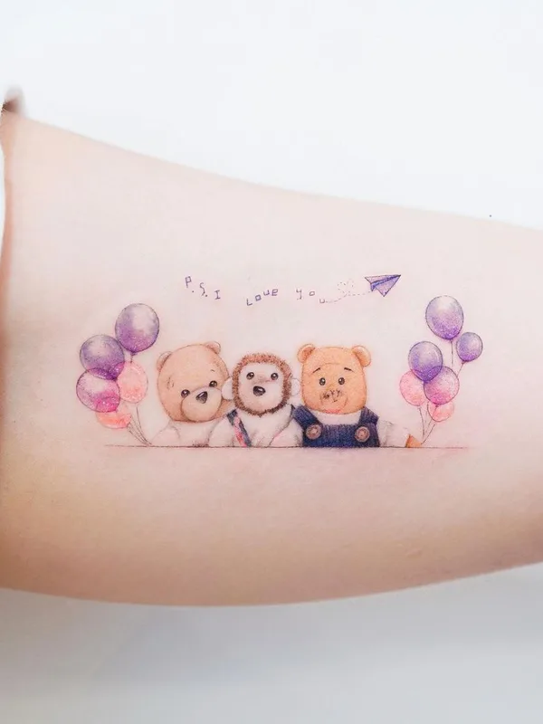 color illustrative tattoo auf forearm #44332 | Tätowierer Mini Lau