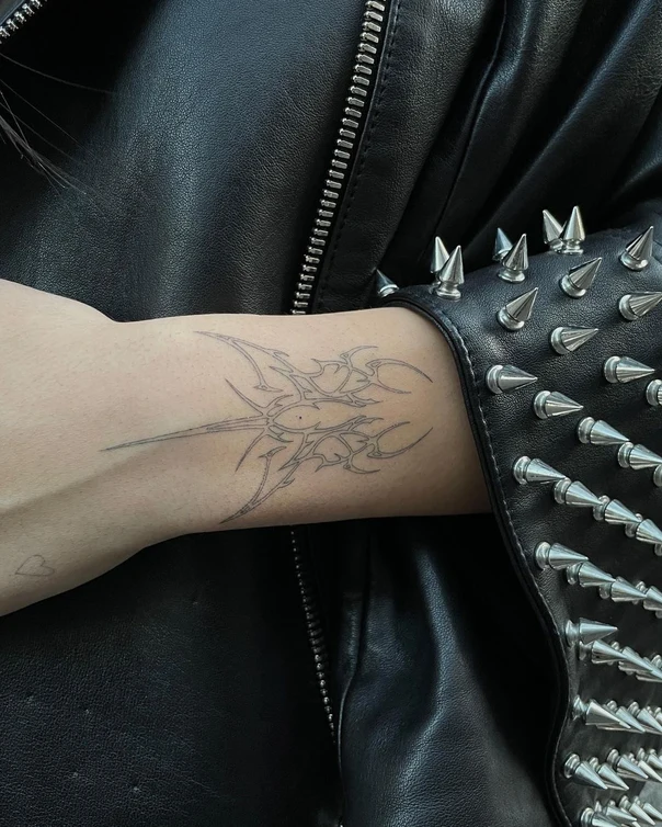 Linework Abstract tattoo on Forearm