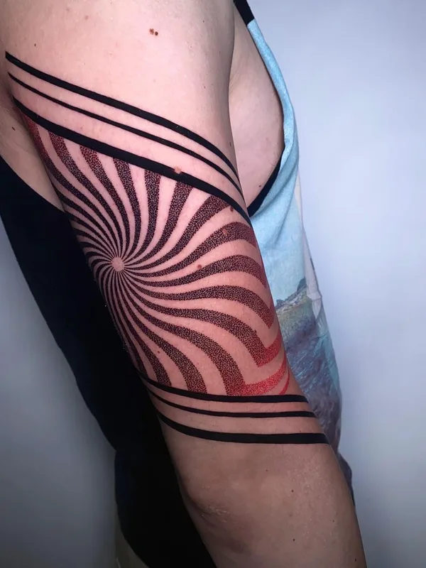 color geometric tattoo on forearm #44497 | Tattoo Artist Kostik Dry