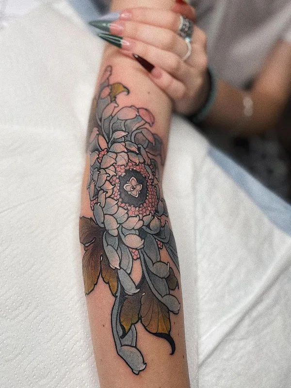 female color japanese tattoo on forearm #44601 | Tattoo Artist Ninteendo