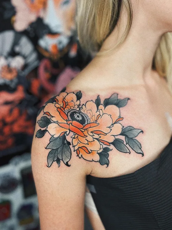 female color japanese tattoo on shoulder #44593 | Tattoo Artist Ninteendo