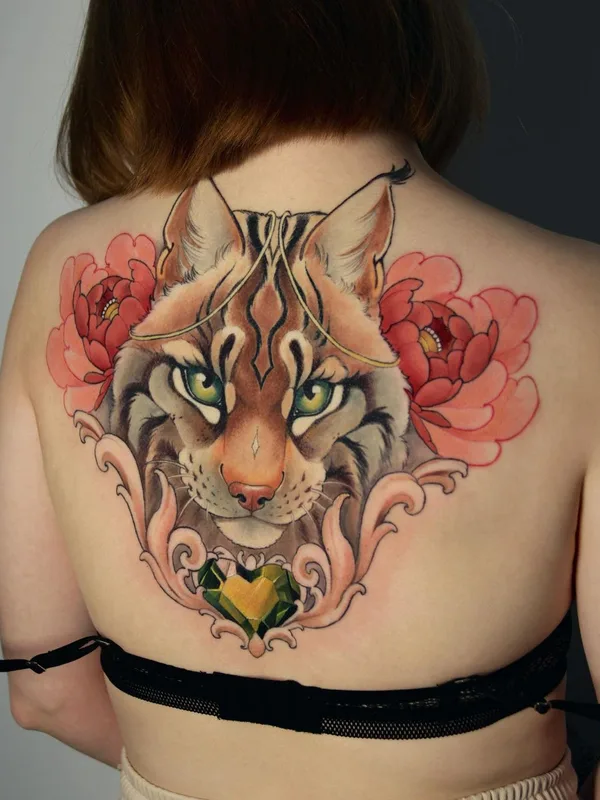 female color illustrative татуировка на upper back #44624 | Тату мастер Victoria Ko