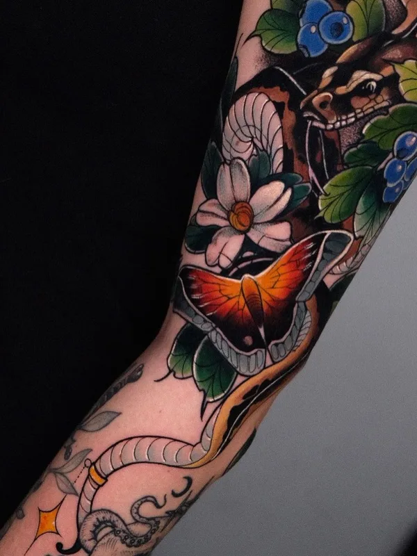 color neo traditional Tatuaggio su forearm #44796 | Tatuatore Лариса Ганзвинд