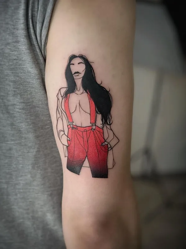 color illustrative татуировка на bicep #44819 | Тату мастер Алина Ману