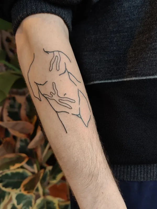 black linework 纹身 在 forearm #44829 | 纹身师 taxidermy_diaries