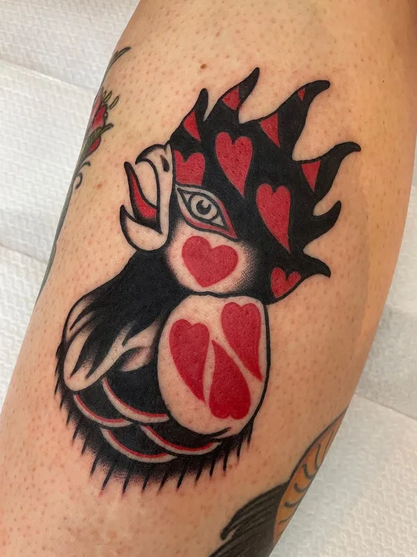color traditional Tatuaggio su calf #44916 | Tatuatore KiMi VERA