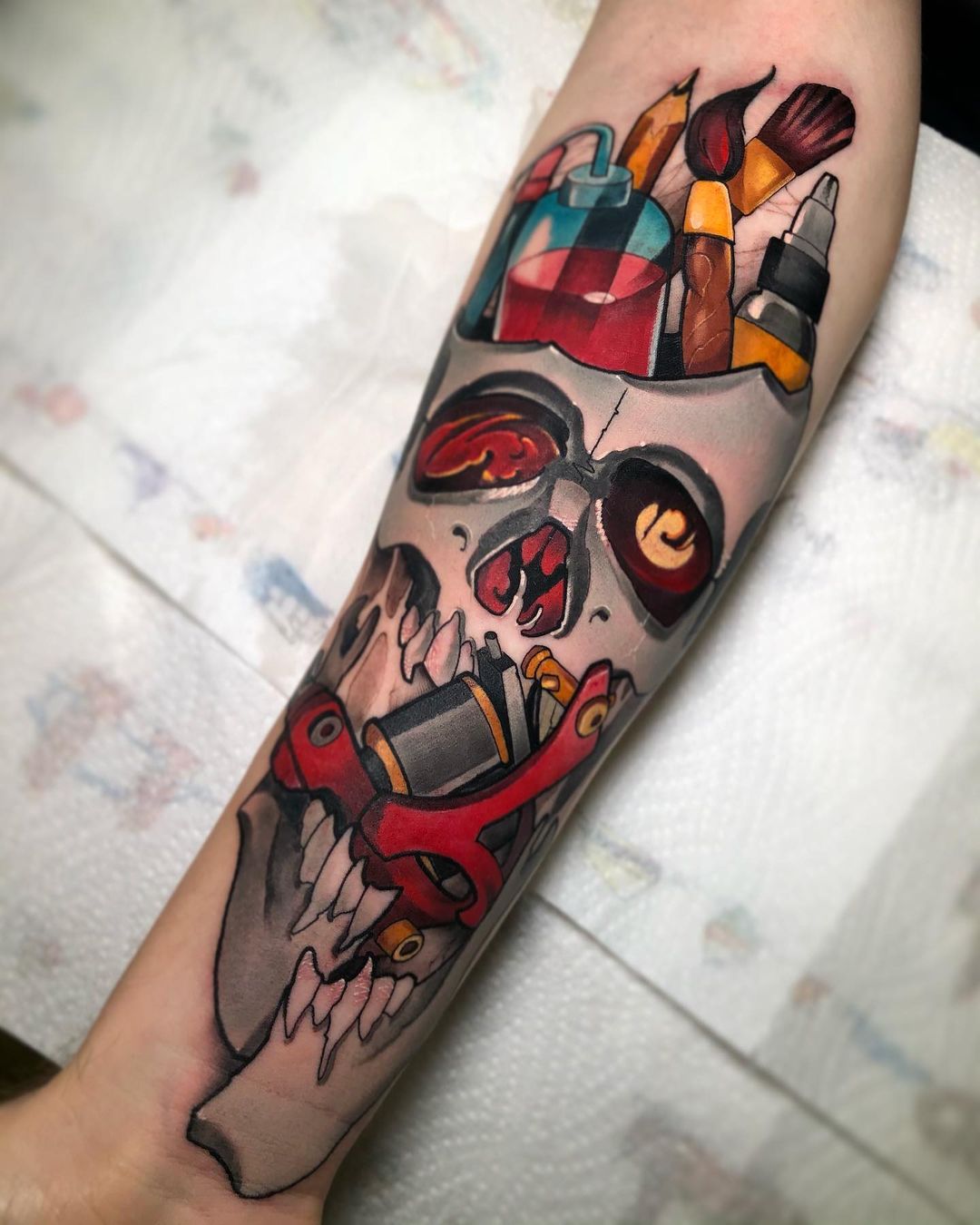 Traditional Ray gun  Traditional Tattoo by Myke Chambers  myke chambers   Flickr