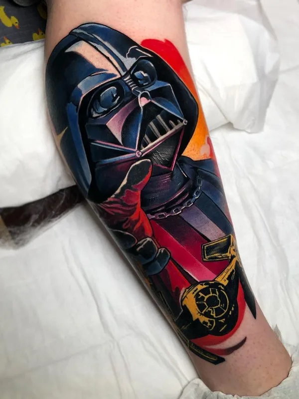 color illustrative tattoo on forearm #45003 | Tattoo Artist Дмитрий Харлеич