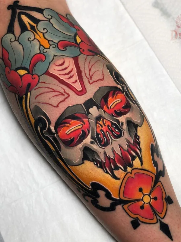 color neo traditional tattoo on forearm #45001 | Tattoo Artist Дмитрий Харлеич