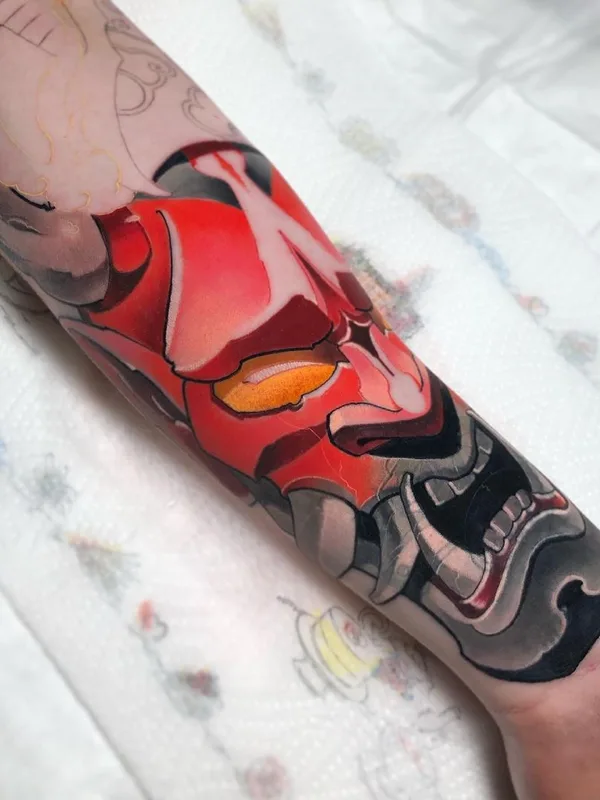color japanese tattoo on forearm #45000 | Tattoo Artist Дмитрий Харлеич
