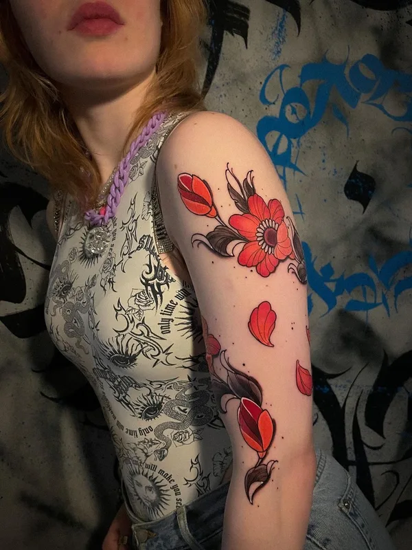 female color illustrative татуировка на forearm #45015 | Тату мастер Ксения Дорошина