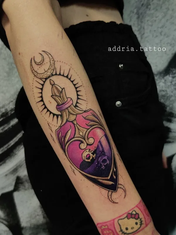 female color illustrative татуировка на forearm #45017 | Тату мастер Ксения Дорошина