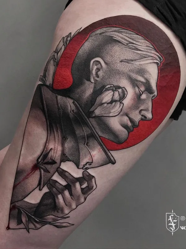 color realism Tatuaggio su thigh #45089 | Tatuatore Валерия Тимофеева