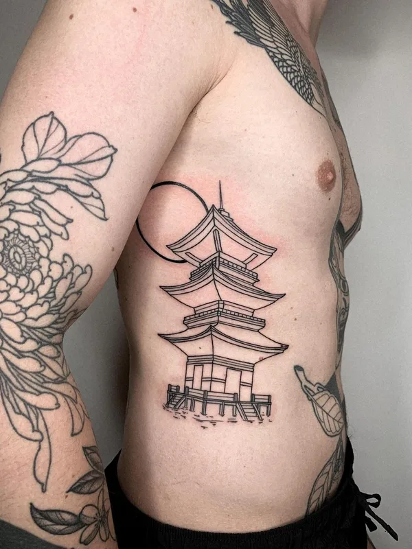 male black japanese 纹身 在 side #45108 | 纹身师 Oliver’s Black Ink