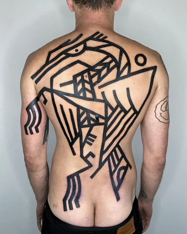 Abstract Geometric, Abstract tattoo on Full Back