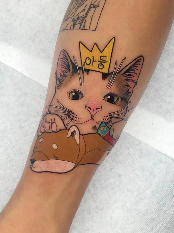 color cartoon татуировка на forearm #45267 | Тату мастер Jina Tattooer
