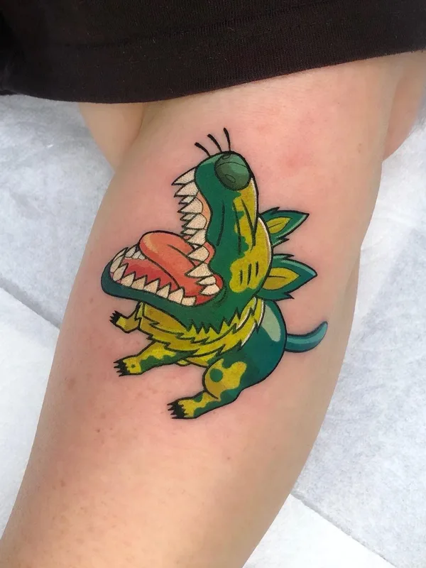 color cartoon татуировка на thigh #45268 | Тату мастер Jina Tattooer