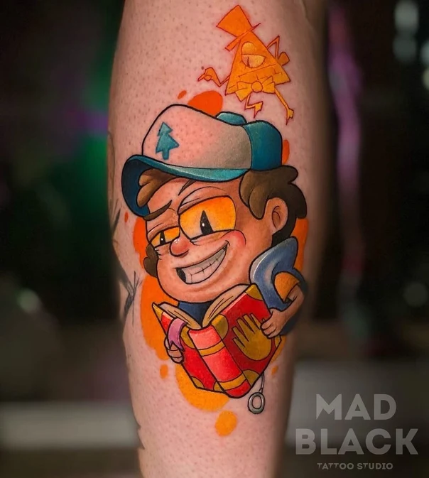 Cartoon Character, Book tattoo на Икра