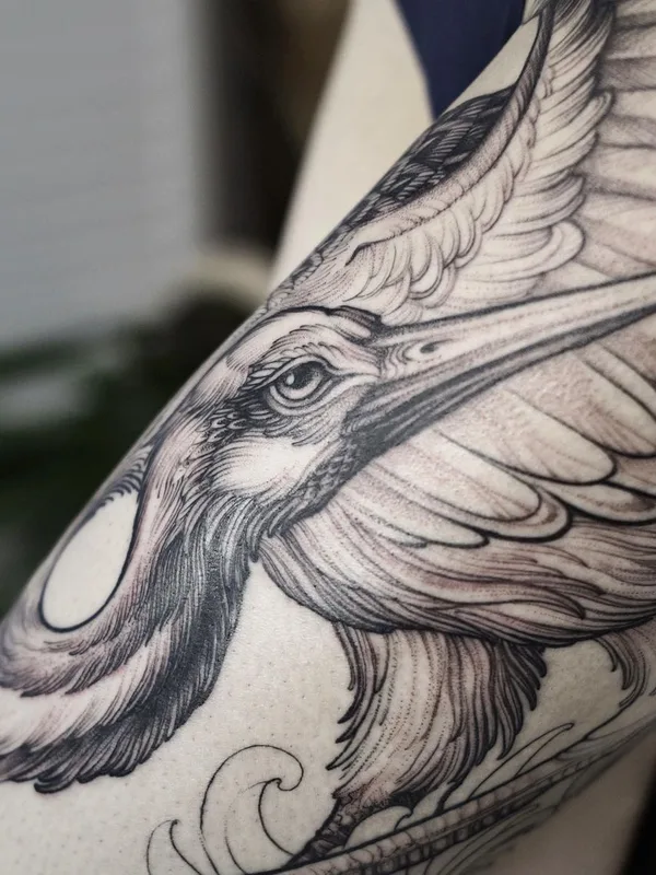 black and grey blackwork 纹身 在 forearm #45670 | 纹身师 Sasha Tabuns