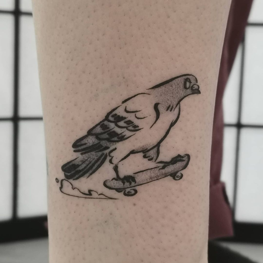 Smoking Pigeon : r/sticknpokes