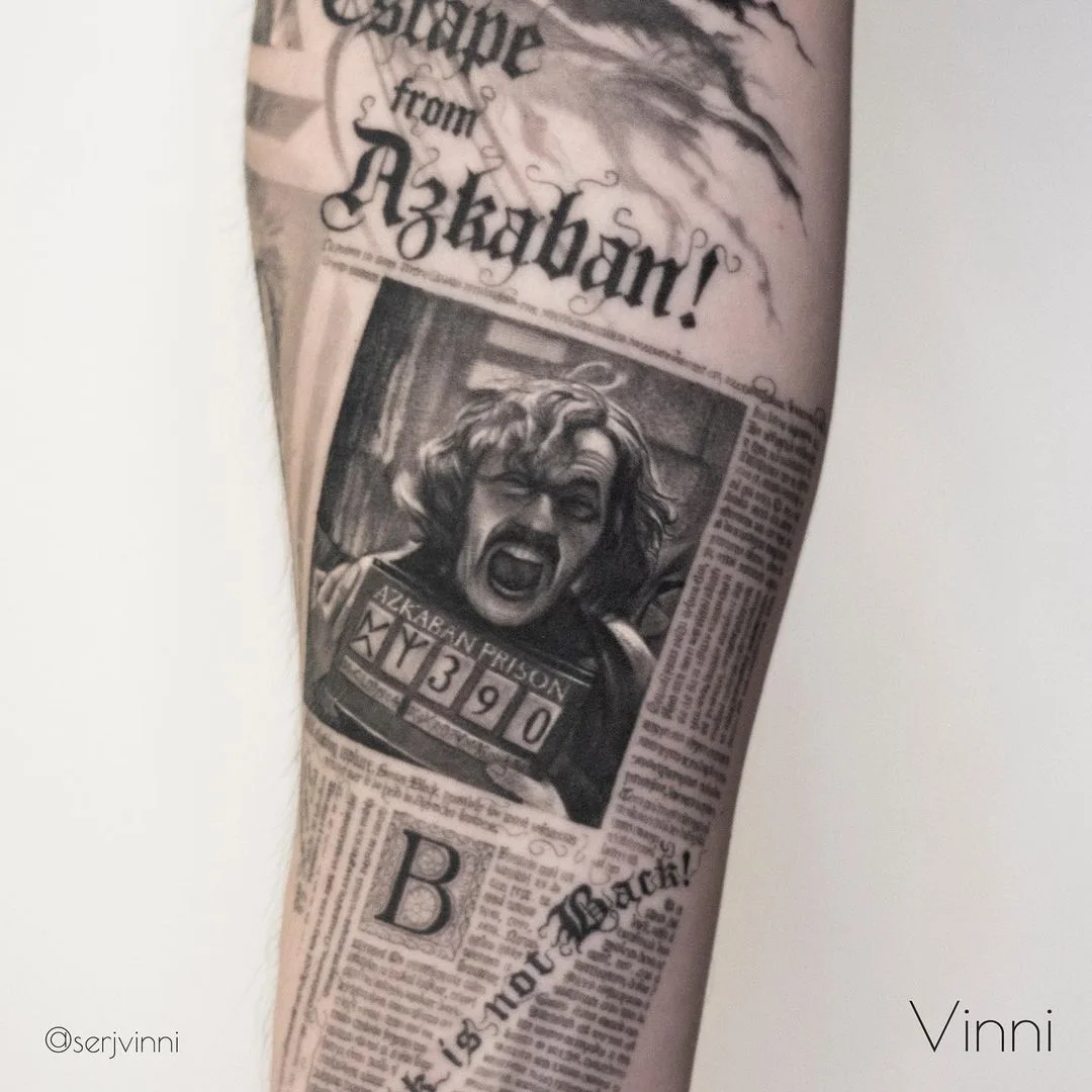 "Harry Potter" realistic tattoo by Sergey Vinni