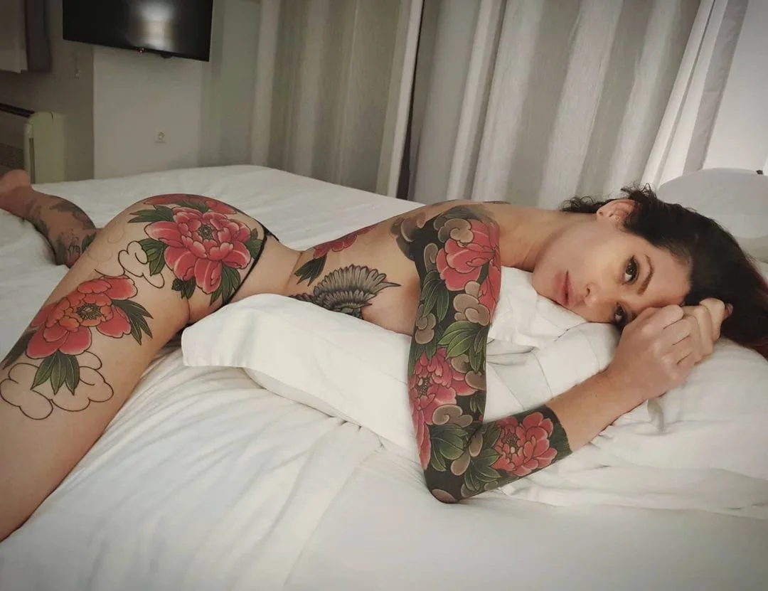 Beautiful sexy girl with tattoo
