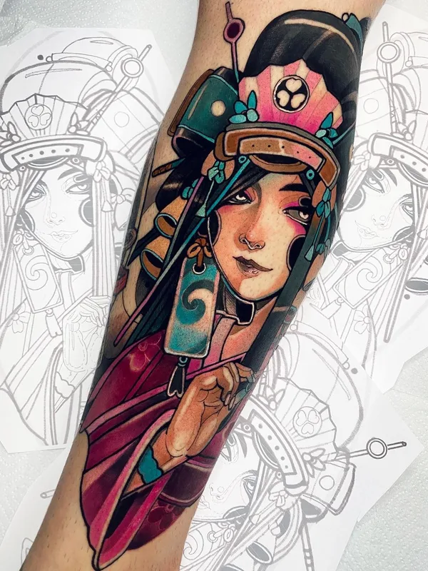 color illustrative Tatuagem em forearm #45850 | Tatuador Жан Поль Марат