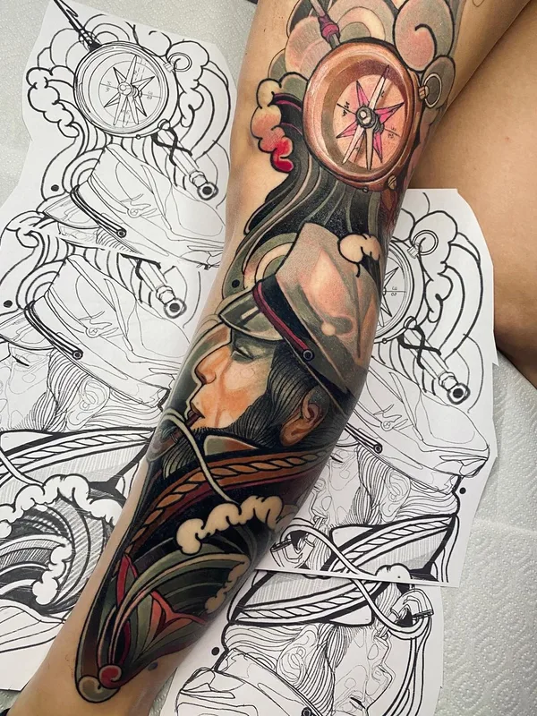 color neo traditional Tatuagem em forearm #45846 | Tatuador Жан Поль Марат