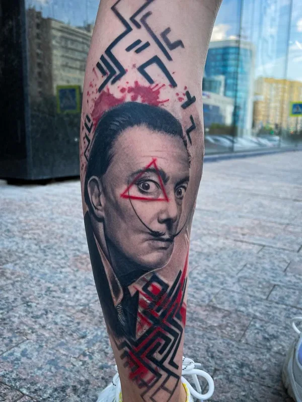color realism tattoo auf calf #46013 | Tätowierer Микаэл
