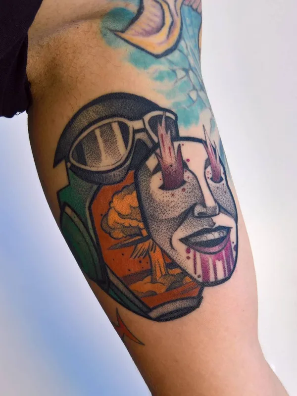 color new school tattoo on forearm #46117 | Tattoo Artist Krzysztof Futro